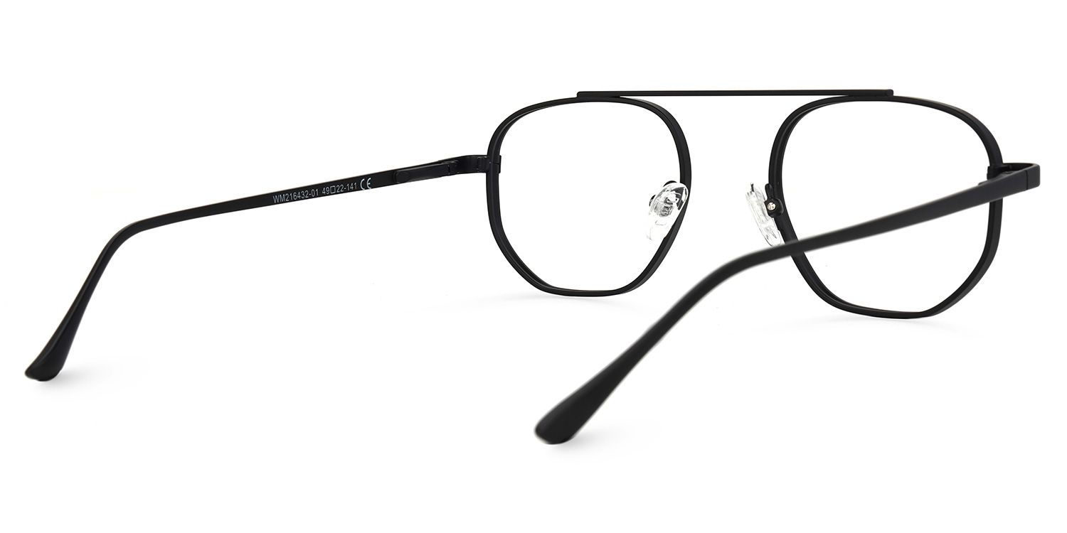 Aviator Black Eyeglasses | Vooglam.com Side View