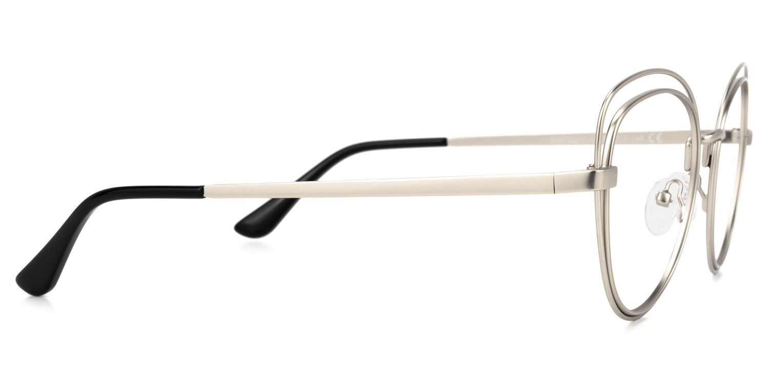Cat Eye Silver Eyeglasses | Vooglam.com 4