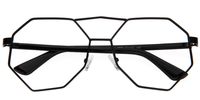 Jacob Irregular Octagon Black Eyeglasses Angle View