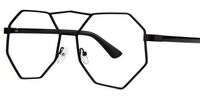 Jacob Irregular Octagon Black Eyeglasses 