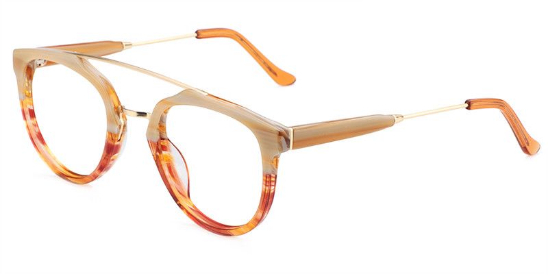 Handsome Aviator Light Amber Glasses 4