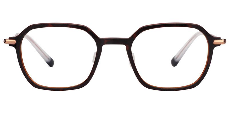 Delicate Ultralight Rectangle Glasses Front View