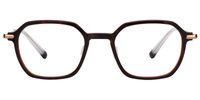 Delicate Ultralight Rectangle Glasses Front View