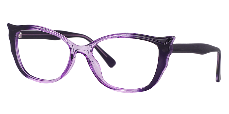 Trendy Wing Purple Eyeglasses Side View