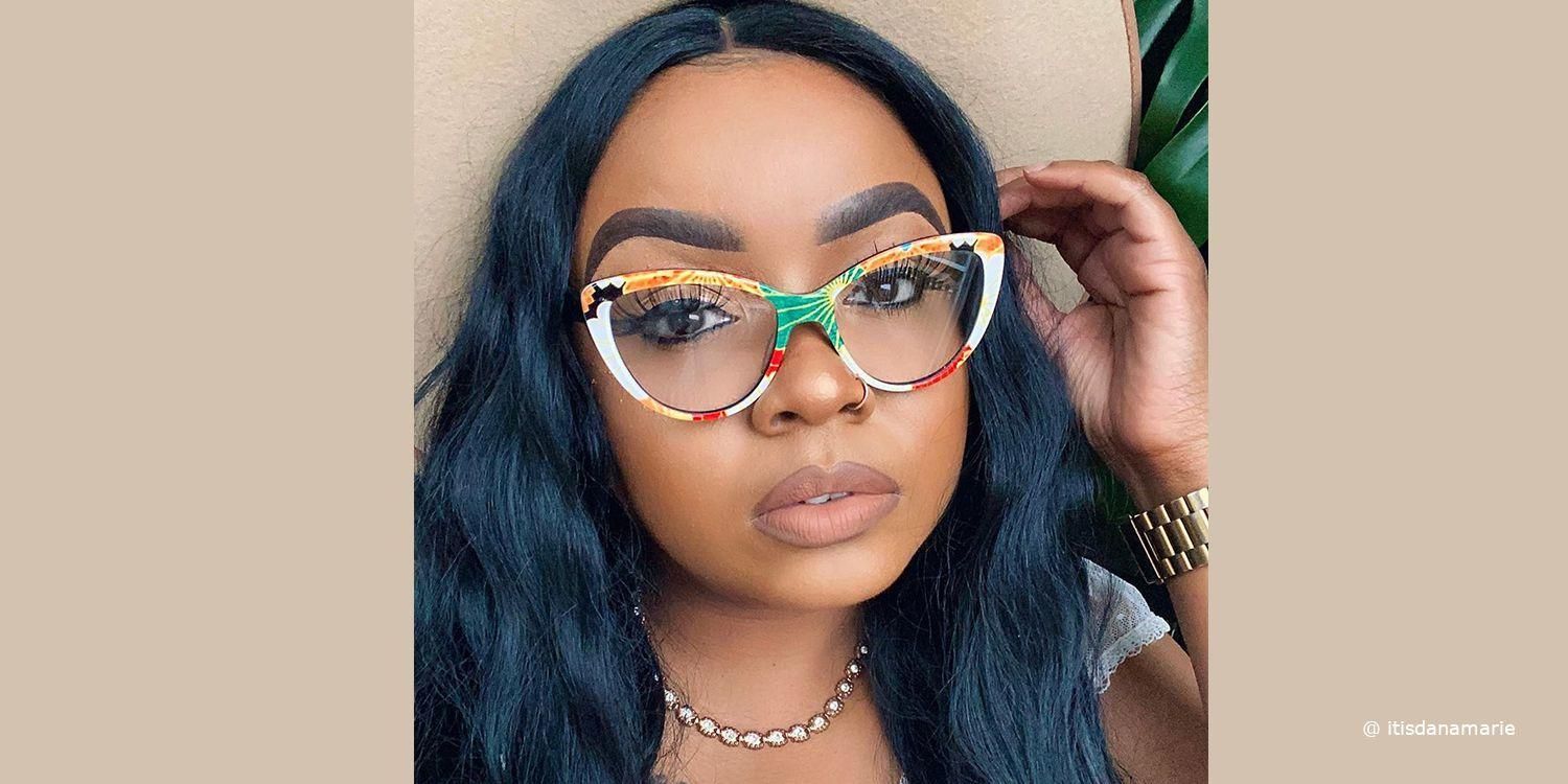 Cat Eye Black Eyeglasses by Vooglam.com - Product View 4