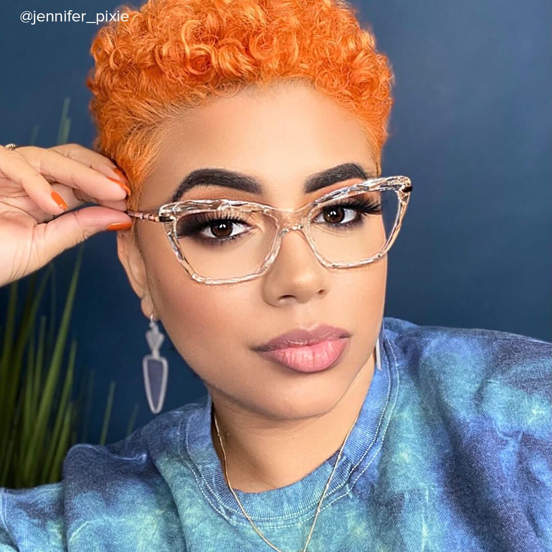 cat eye glasses with spring hinge