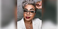 Madeline - Cat Eye Black White Pattern Glasses - 5