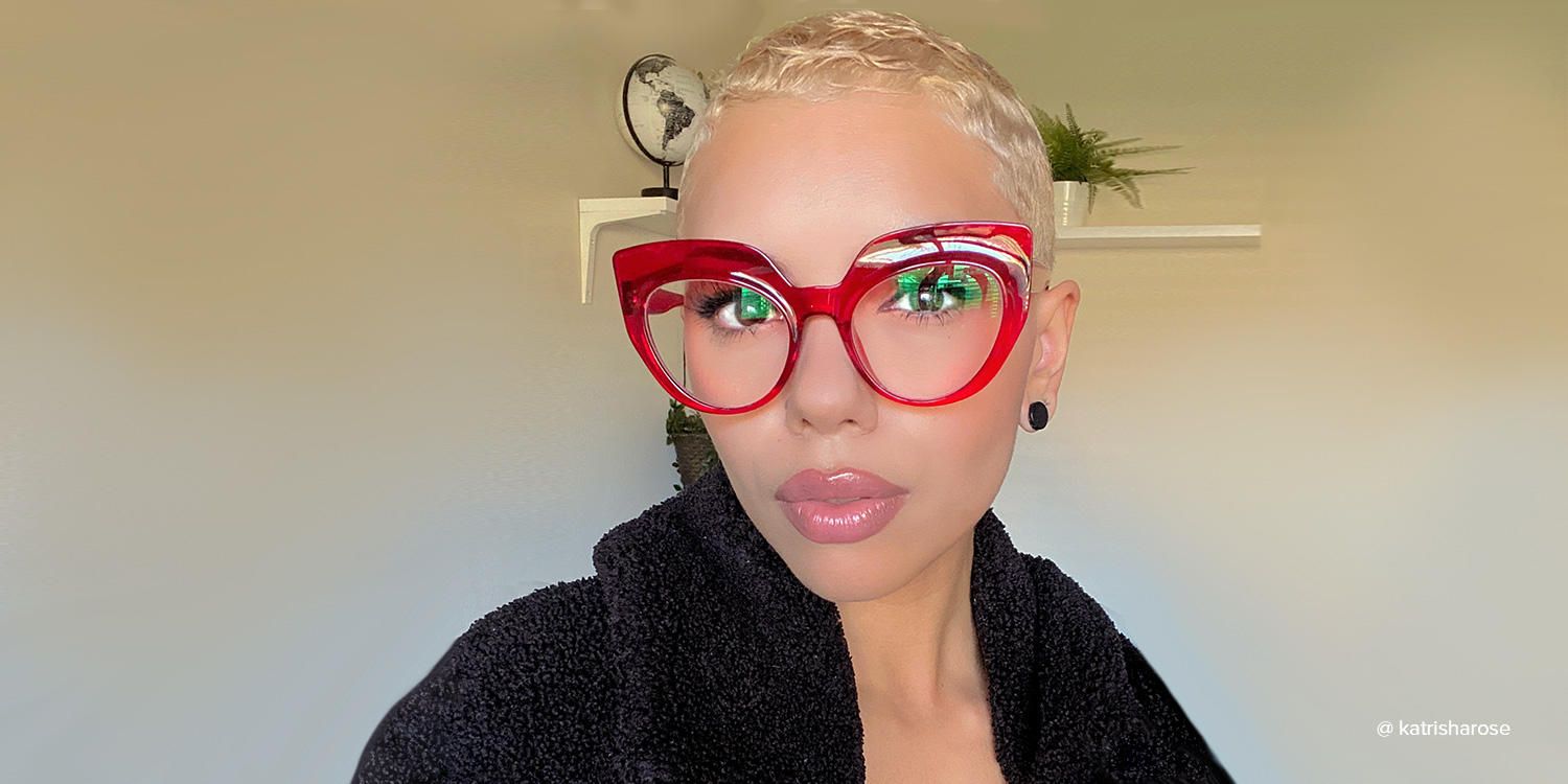 Cat Eye Red Eyeglasses | Vooglam.com 5
