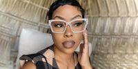 Rectangle Crystal Eyeglasses | Vooglam.com 