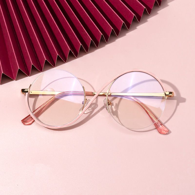 Manley Round Pink Eyeglasse