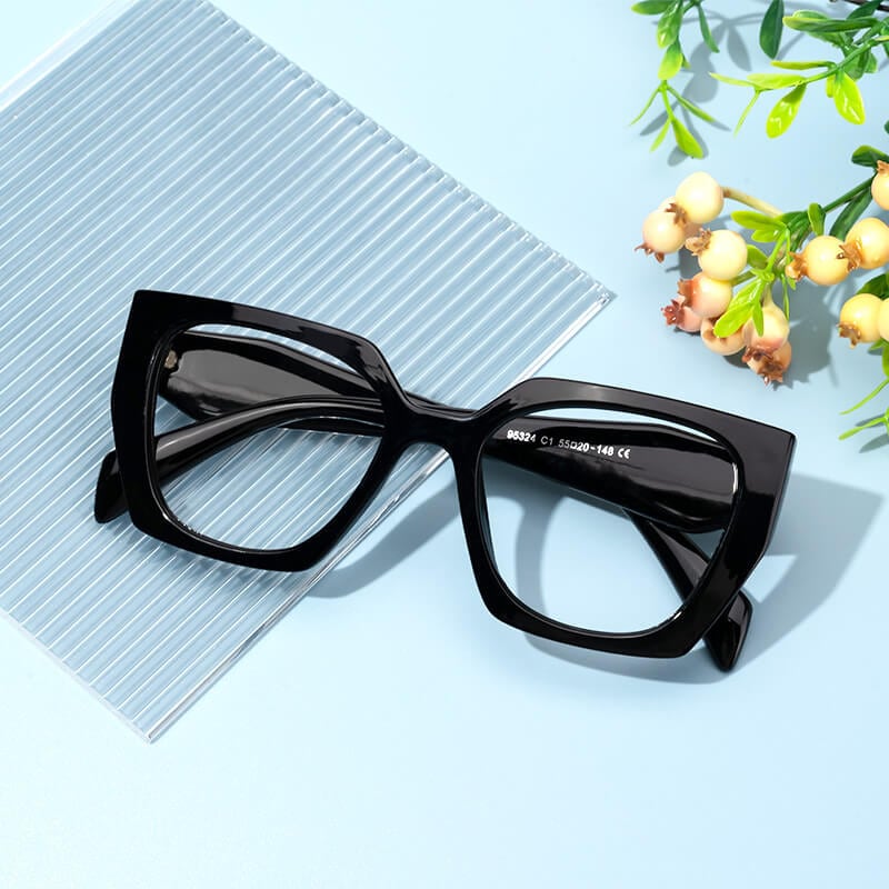 Guadalupe - Square Black Eyeglasses - 1