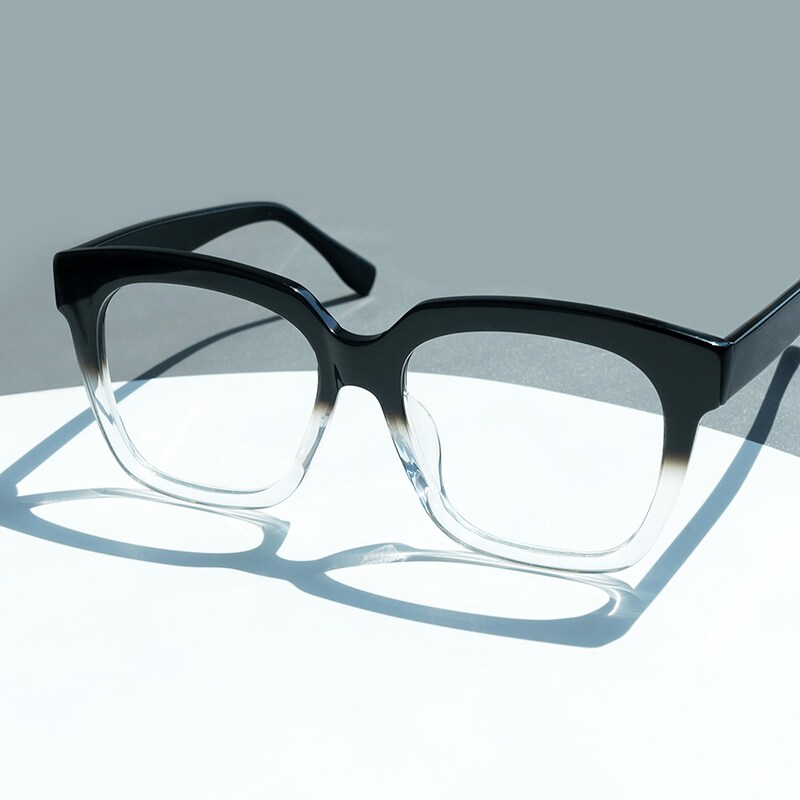 Martha Square Black/Crystal Eyeglasses Vooglam
