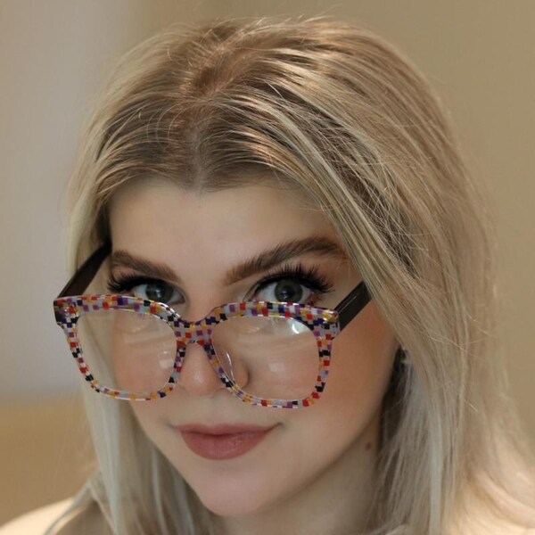 Martha Square Colorful/Point Eyeglasses Vooglam