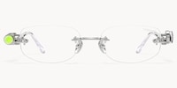 The Utilitarian - Oval Silver Eyeglasses - 1