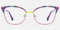 Fuzz - Artistic Butterfly Patterned Glasses | Vooglam Angle View