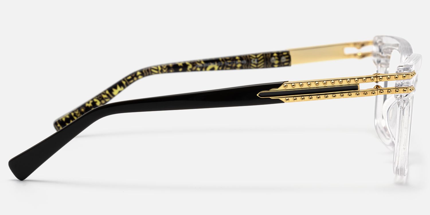 Anansi - Rectangle Transparent Eyeglasses | Vooglam Side View