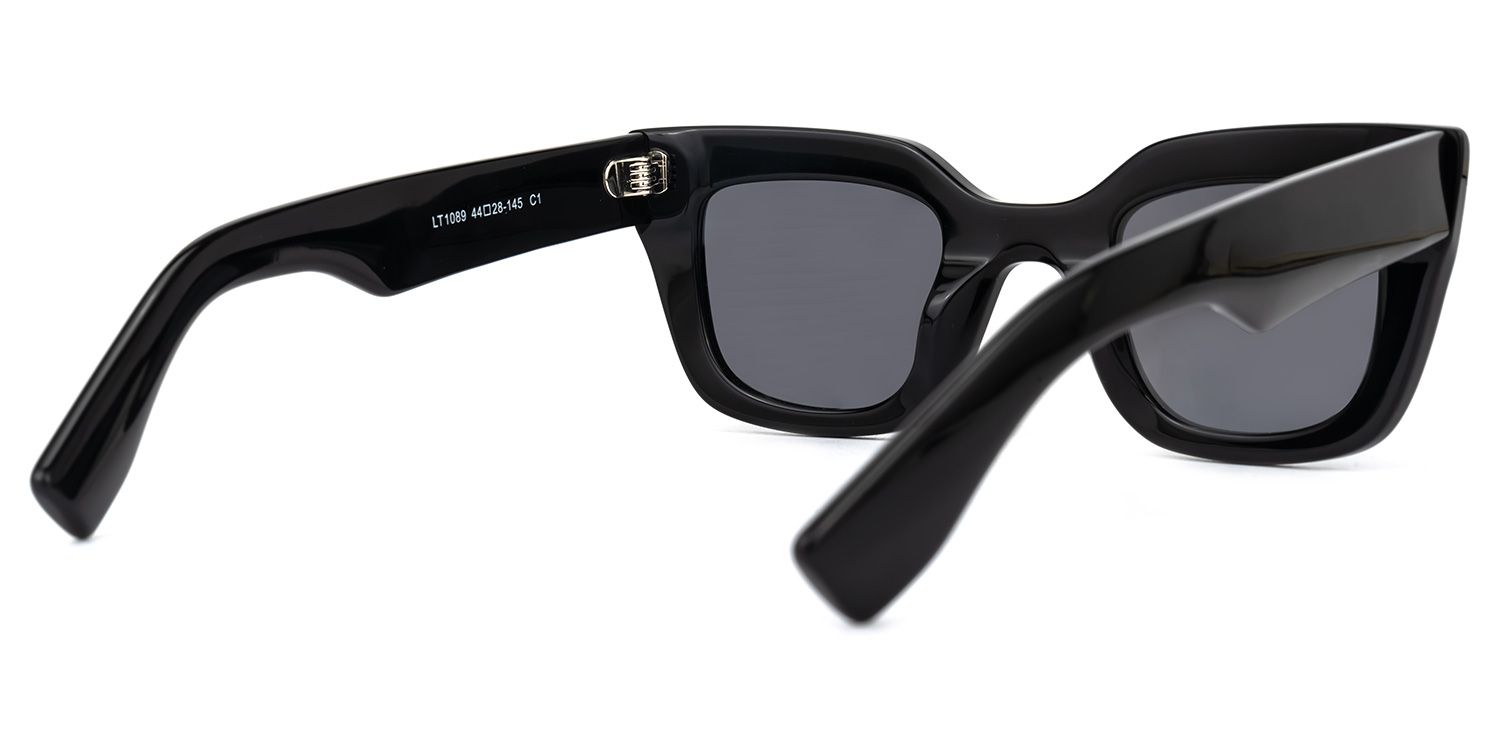 Delarosa - Cat Eye Black Sunglasses | Vooglam Side View