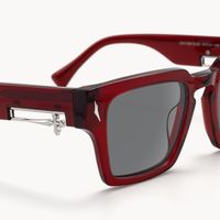 Stiletto - Rectangle Red Sunglasses - 4