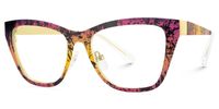 Tamah - Cat Eye Pattern Eyeglasses | Vooglam Front View