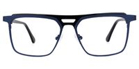 Dempster - Rectangle Blue Eyeglasses | Vooglam Angle View