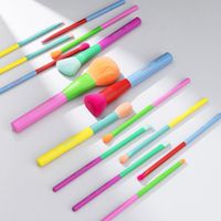 15pcs Multicolor Makeup Brush Set Cosmetics Brushes Powder Eyeshadow Makeup Brushes | Vooglam Angle View