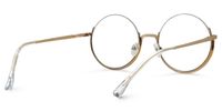 Raleigh - Round Gold Eyeglasses | Vooglam Side View