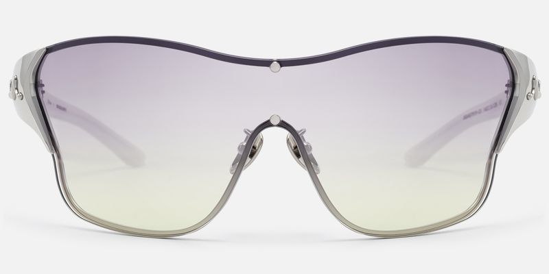 Suzuka - Pearlescent White Fashion Shield Shades | Vooglam
