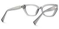 Naiara - Rectangle Grey Eyeglasses | Vooglam Side View