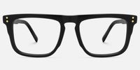 Charlotte - Rectangle Black Eyeglasses | Vooglam Angle View