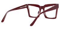 Emberlei - Square Red Eyeglasses | Vooglam Side View