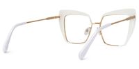 Afrim - Square White Eyeglasses | Vooglam Side View