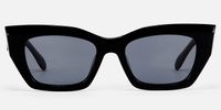 Velora - Cat Eye Black Sunglasses | Vooglam Angle View