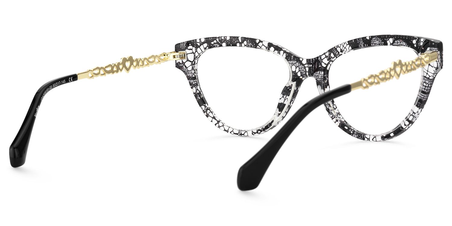 Rhapsody - Butterfly Pattern Eyeglasses | Vooglam Side View