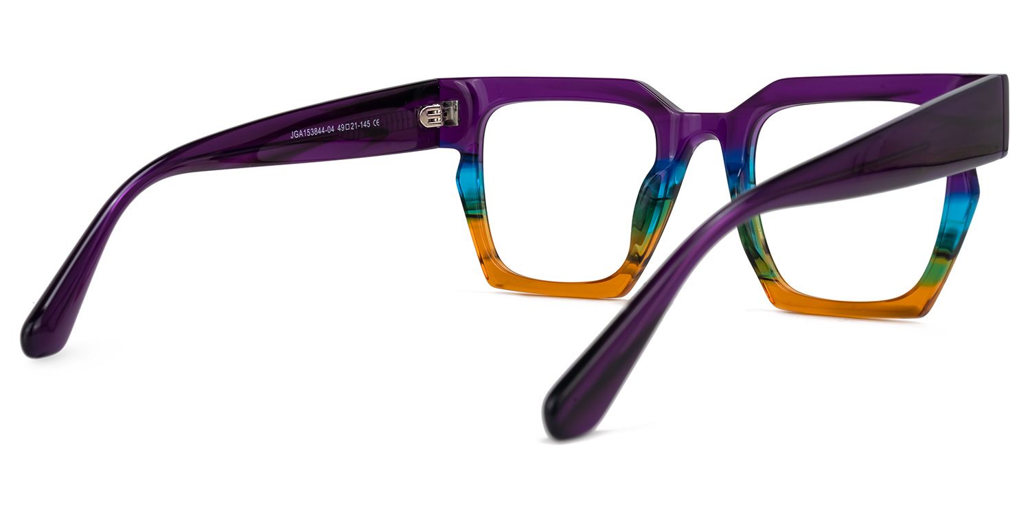 Ekanta - Square Multicolor Eyeglasses | Vooglam Side View