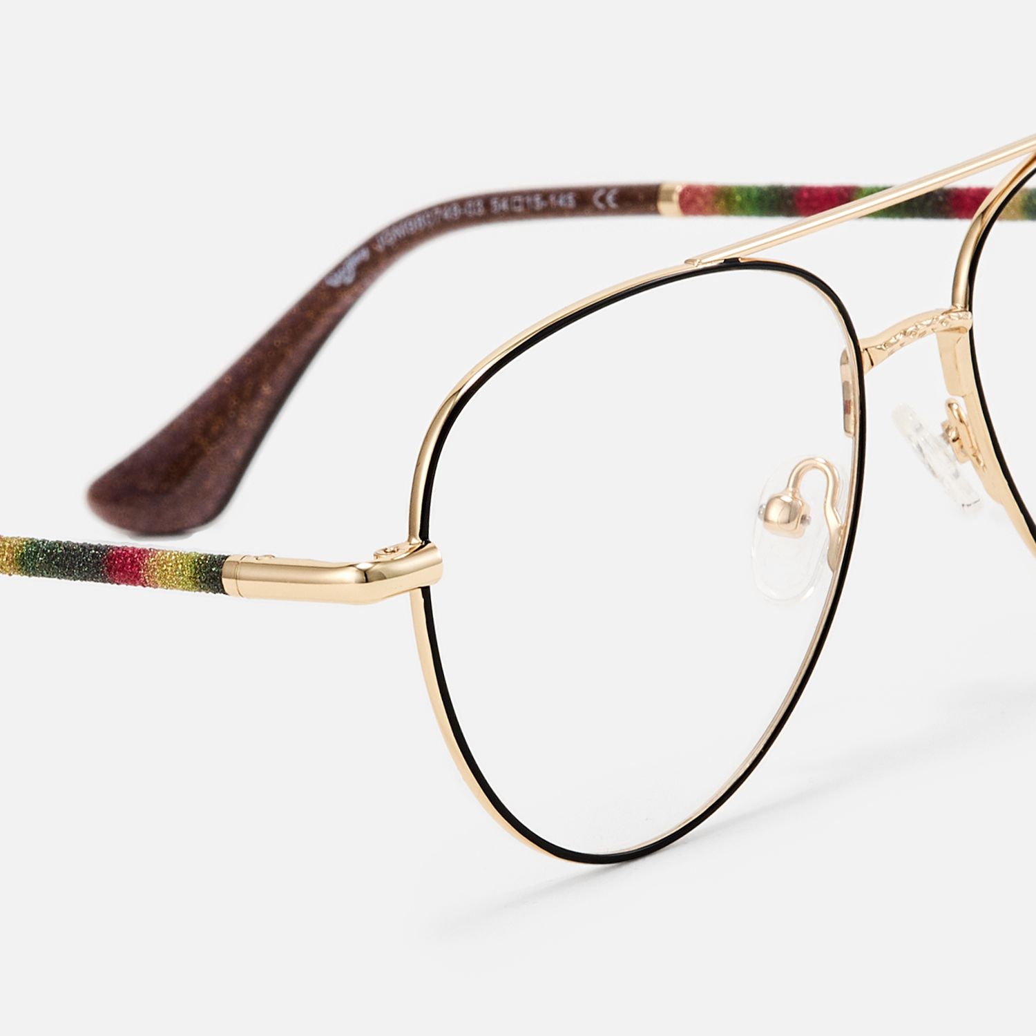 Joni - Aviator Two-tone Eyeglasses | Vooglam Design Details