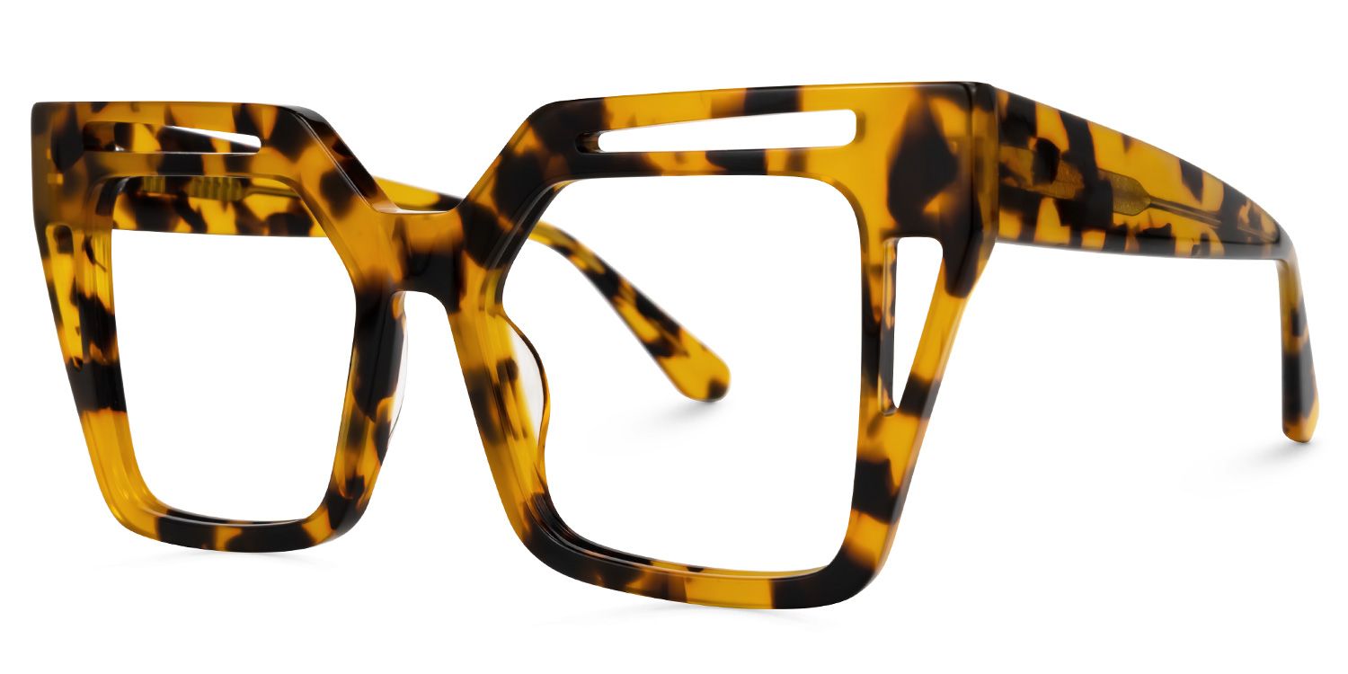 Eduarte - Square Tortoise Eyeglasses | Vooglam Front View