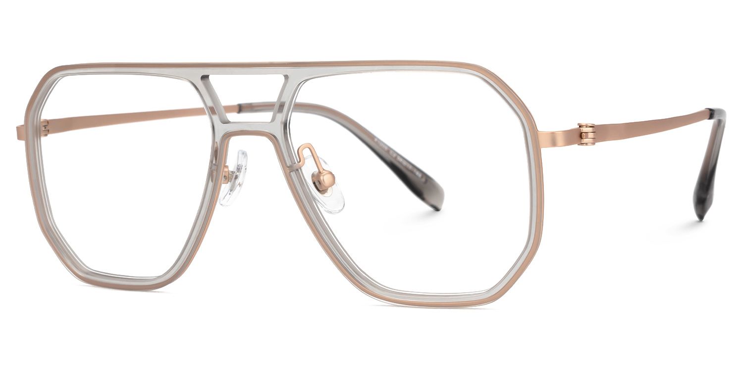 Galdesa - Aviator Grey Eyeglasses | Vooglam Front View