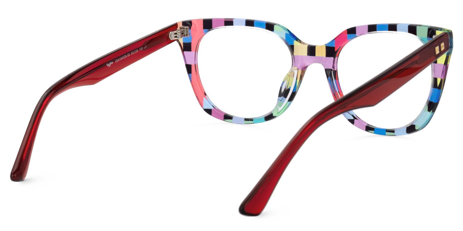 Stephanie - Cat Eye Multicolor Eyeglasses | Vooglam Side View