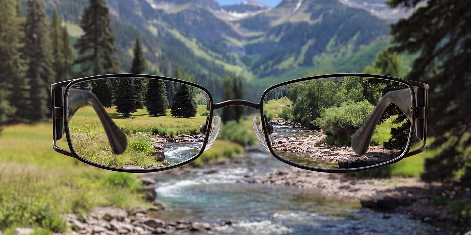 blurry vision corrected by glasses