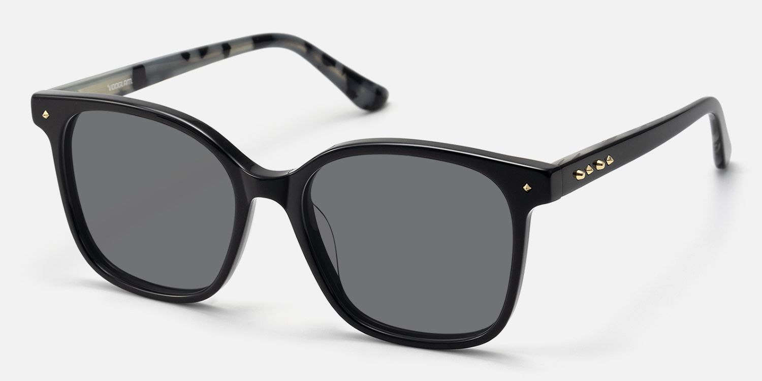 Radical - Cool Vintage Square Black Sunglasses | Vooglam Front View
