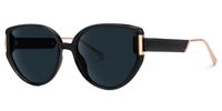 Fateh - Cat Eye Black Sunglasses | Vooglam Front View