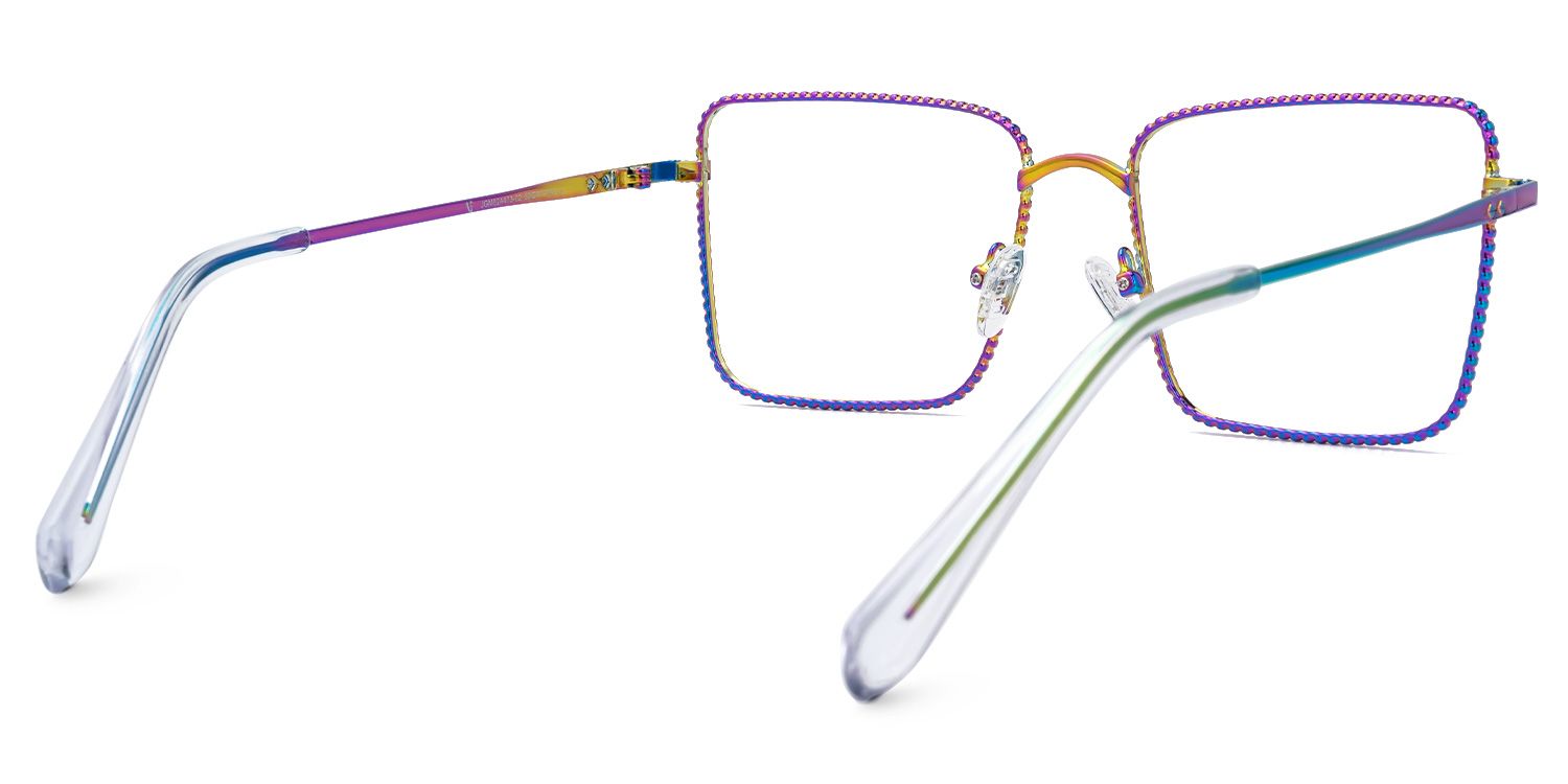 Gadiel - Square Multicolor Eyeglasses | Vooglam Side View