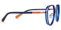 Joseph - Round Blue Kids Eyeglasses | Vooglam 