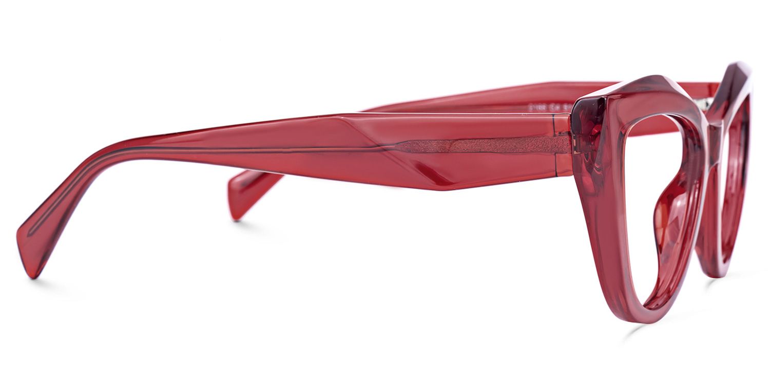 Fantine - Cat Eye Red Eyeglasses | Vooglam 4