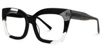 Terrie - Square Black Eyeglasses | Vooglam Front View