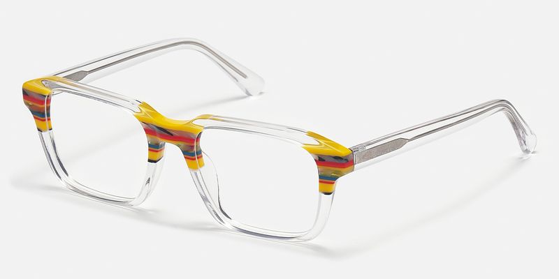 Nanda - Square Crystal Eyeglasses | Vooglam