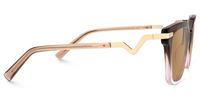 Natala - Rectangle Brown Sunglasses | Vooglam 