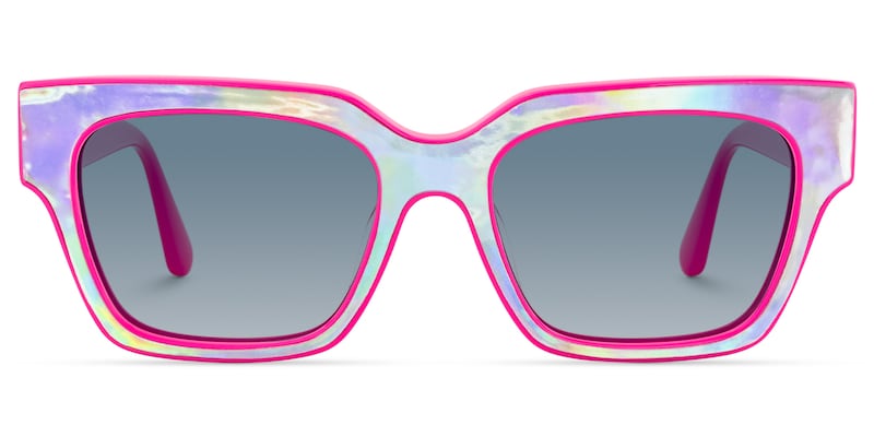 Qacha - Square Pink Sunglasses