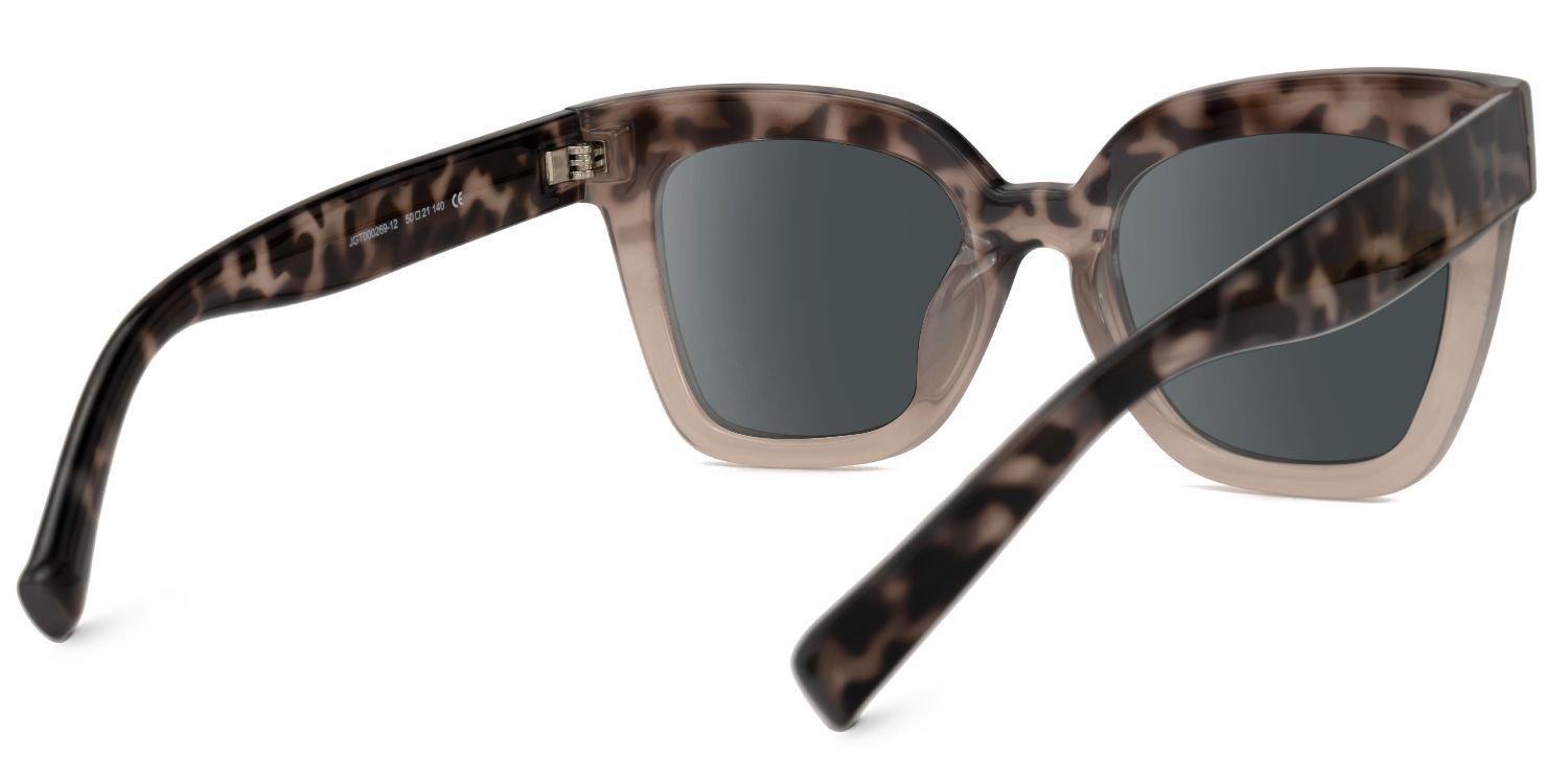 Naila - Stylish Square Tortoise Gray Sunglasses product detail 3