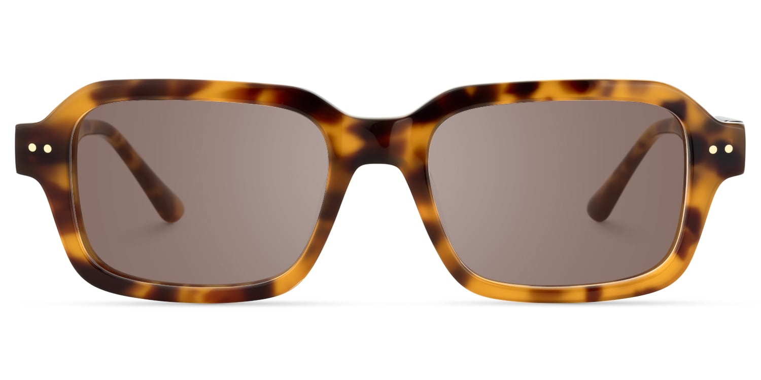 Narges - Rectangle Tortoise Sunglasses - 1